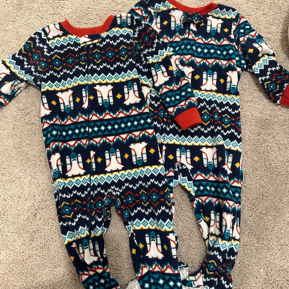 Twin boys Christmas Pajamas